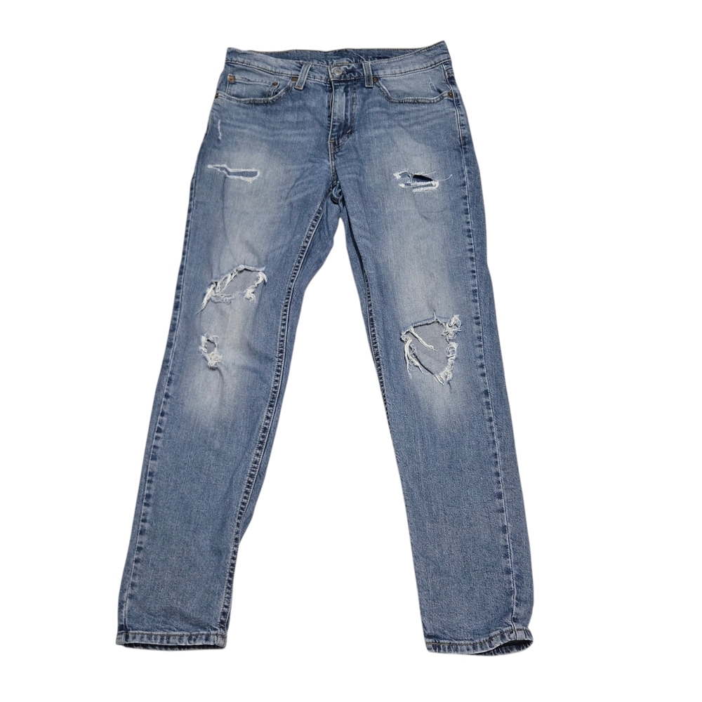 Levi’s 531 Athletic Taper Distressed Jeans  Womens W32 L32 Light Wash Denim